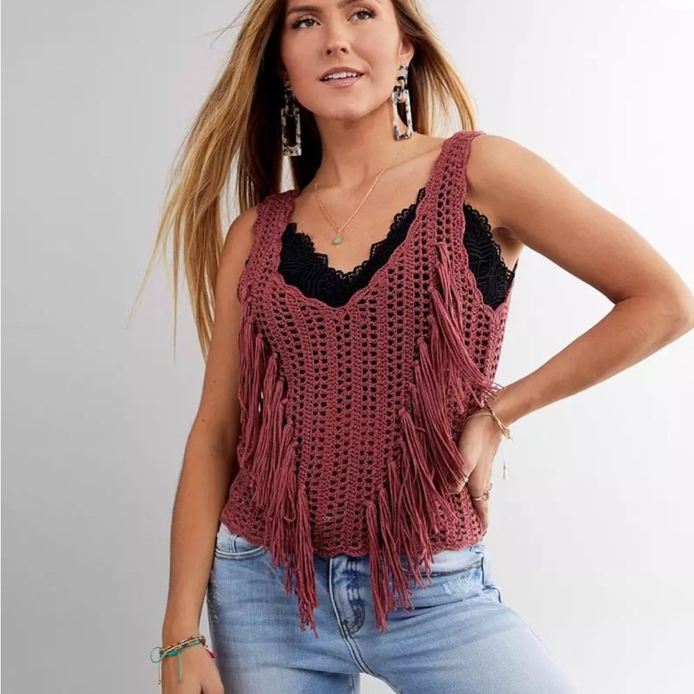 Gimmick by BKE Crochet Tank Top - Size XS